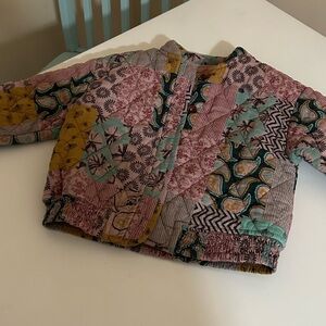 Zara Kids Multicolor Patchwork Puffer Jacket